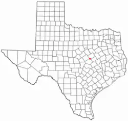 Location of Moody, Texas