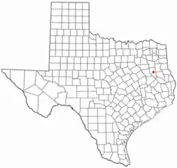 Location of Rusk, Texas