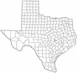 Location of Thrall, Texas