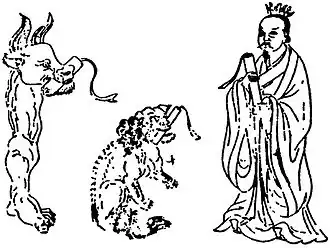 Sanshi "Three Corpses" illustration from the (c. 9th century) Chu sanshi jiuchong baoshengjing