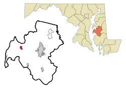 Location of Saint Michaels, Maryland
