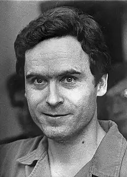 Black-and-white head shot of Bundy
