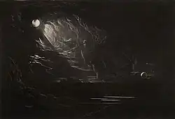 The Creation of Light, from Paradise Lost (1824–1827). Mezzotint, plate, 13.3 × 19.7&nbsp;cm. Museum of Fine Arts, Houston