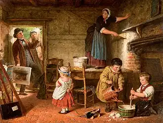 The Dismayed Artist, (1866). Frederick Daniel Hardy