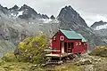 Doublemint to the left, Triplemint to right above the Mint Glacier Hut
