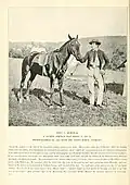 John G Babcock with his horse "Gimlet"