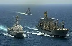 Tippecanoe refuels guided-missile destroyer USS&nbsp;Bulkeley&nbsp;(DDG-84).