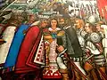 Discussions between Tlaxcaltecs and Hernán Cortés.