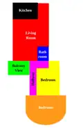 Two-Bedroom apartment of Tracey Towers