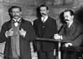 Murderers Diereneuk and Barmouth with Dr Crippen in the dock (c. 1910)
