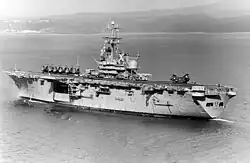 Tripoli entering Subic Bay in 1973
