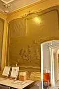 East wall grisaille depicting Winter (across from spring)