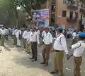 Lakhs of people around India gather at Chaitya Bhoomi to pay homage to B R Ambedkar on Mahaparinirvan Din. Volunteers take part in many activities.