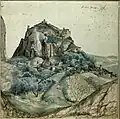 View of the Arco Valley in Tyrol, 1495, watercolour with highlights, 22.3 × 22.2 cm, Louvre, Paris