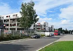 Residential buildings at Wiktoryn Street, in Wiktoryn, in 2017.