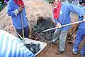 Opening of the charcoal pile