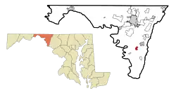 Location of Keedysville, Maryland