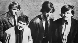 Wayne Fontana & the Mindbenders in 1965. L-R: Bob Lang, Ric Rothwell, Eric Stewart and Wayne Fontana.