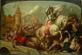 Joan of Arc makes a sortie from the gates of Orleans, and scatters the enemies of France