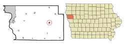 Location of Anthon, Iowa
