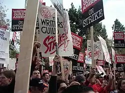 Image 28Picket signs at the 2007 Writers Guild of America strike.