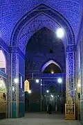 Mosque interior with rich tile- and brickworks