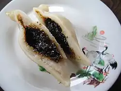 The filling inside Yomari