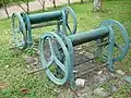 Hand-powered latex creping machines