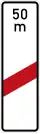 Sign 162-11 / 162-21 One-striped warning for railroad crossing – custom distance