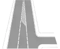 Sign 298 Hatched markings – occupying this area not permitted