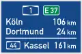 Sign 453 Route confirmation sign (Autobahn)