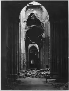 Ruined interior 18 October 1918