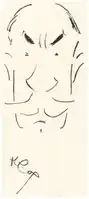 Caricature of Watrous, 1915.